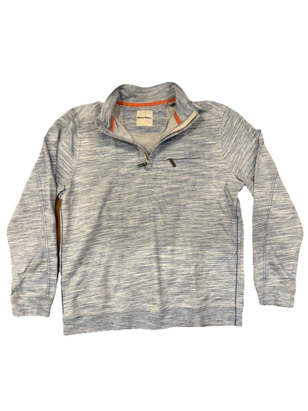 Tommy Bahama Sweater Mens Large Light Blue Quarter Zip Sweatshirt